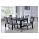 Roundhill Furniture Leviton Wood Dining Set